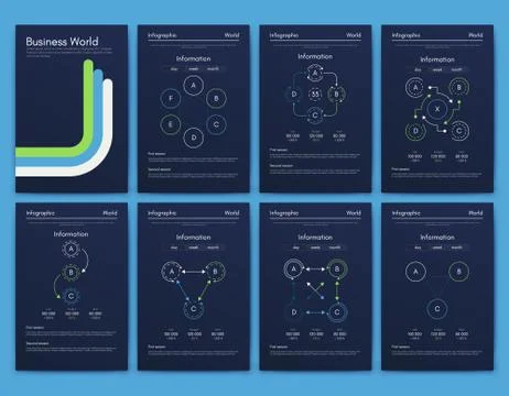 Modern infographic vector elements for business brochures. Use in website, co Stockillustratie