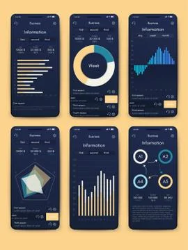 Modern infographic vector elements for business brochures. Use in website, co Stock Illustration