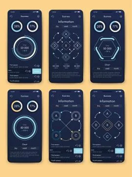 Modern infographic vector elements for business brochures. Use in website, co Illustrazione stock