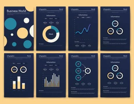 Modern infographic vector elements for business brochures. Use in website, co Stock Illustration