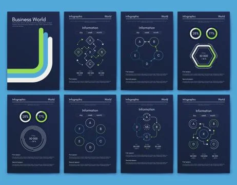 Modern infographic vector elements for business brochures. Use in website, co Stock Illustration