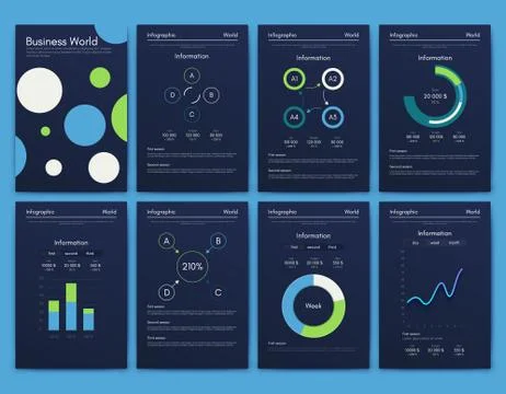 Modern infographic vector elements for business brochures. Use in website, co Stock Illustration