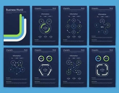 Modern infographic vector elements for business brochures. Use in website, co Stock Illustration
