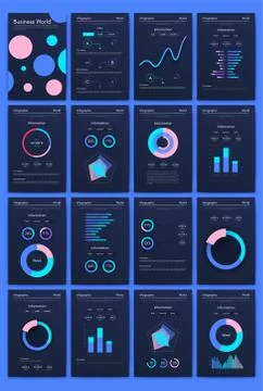 Modern infographic vector elements for business brochures. Use in website Stock Illustration