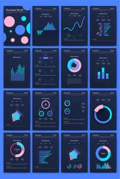 Modern infographic vector elements for business brochures. Use in website Stock Illustration