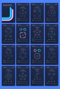 Modern infographic vector elements for business brochures. Use in website Illustrazione stock