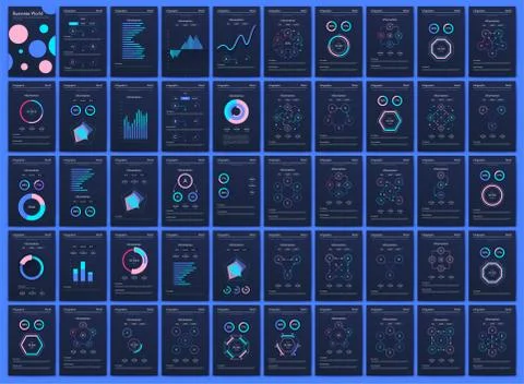 Modern infographic vector elements for business brochures. Use in website Illustrazione stock