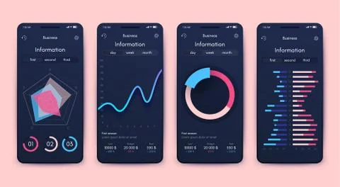 Modern infographic vector elements for business brochures. Use in website Stock Illustration