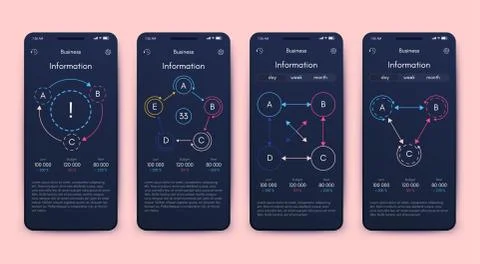 Modern infographic vector elements for business brochures. Use in website Illustrazione stock