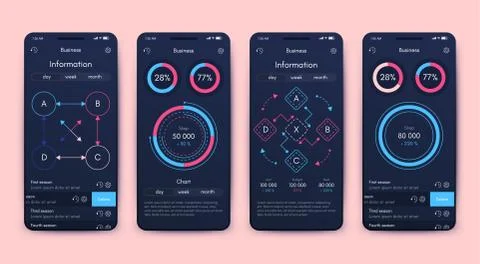 Modern infographic vector elements for business brochures. Use in website Stock Illustration