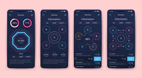 Modern infographic vector elements for business brochures. Use in website Stockillustratie