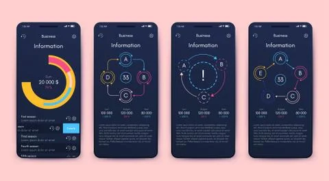 Modern infographic vector elements for business brochures. Use in website Illustrazione stock