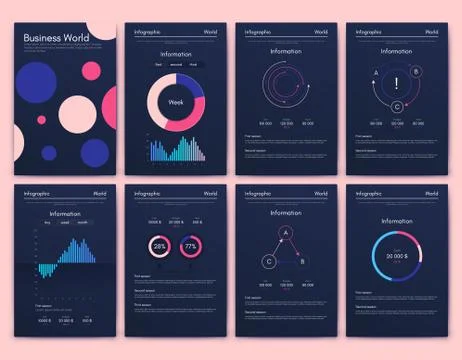 Modern infographic vector elements for business brochures. Use in website イラスト素材