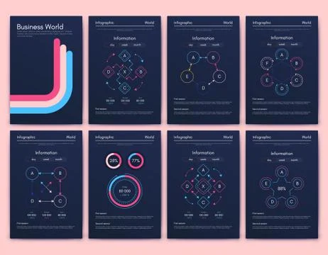 Modern infographic vector elements for business brochures. Use in website イラスト素材