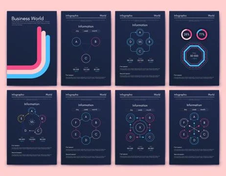 Modern infographic vector elements for business brochures. Use in website Stock Illustration