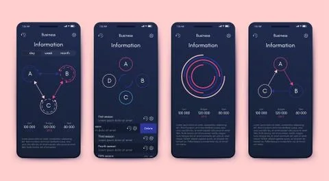 Modern infographic vector elements for business brochures. Use in website Illustrazione stock