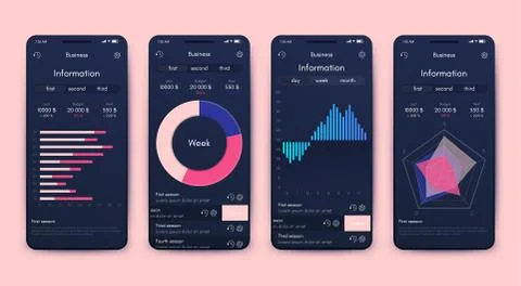 Modern infographic vector elements for business brochures. Use in website Stock Illustration