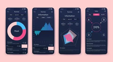 Modern infographic vector elements for business brochures. Use in website Illustrazione stock