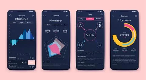 Modern infographic vector elements for business brochures. Use in website 스톡 일러스트