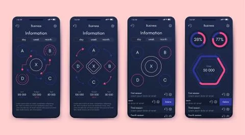 Modern infographic vector elements for business brochures. Use in website Illustrazione stock