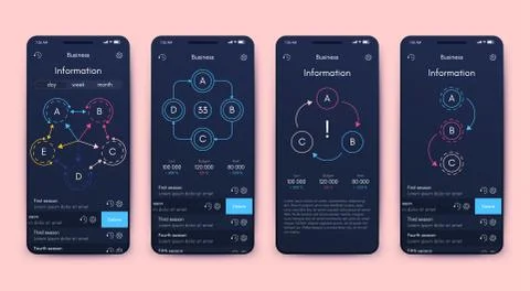 Modern infographic vector elements for business brochures. Use in website, co Illustrazione stock
