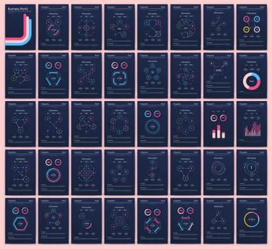 Modern infographic vector elements for business brochures. Use in website, co Stock Illustration