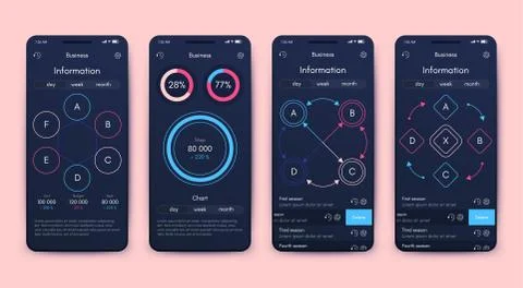 Modern infographic vector elements for business brochures. Use in website Illustrazione stock