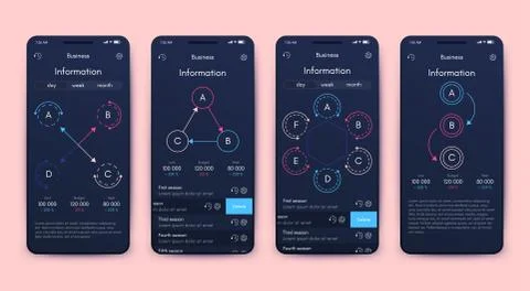 Modern infographic vector elements for business brochures. Use in website Illustrazione stock