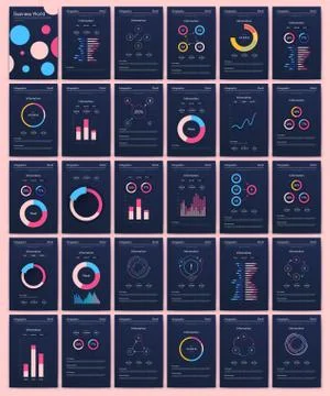 Modern infographic vector elements for business brochures. Use in website Illustrazione stock