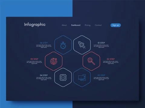 Modern infographic vector elements for business brochures. Use in website, co 스톡 일러스트