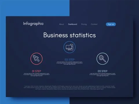 Modern infographic vector elements for business brochures. Use in website, co Stock Illustration