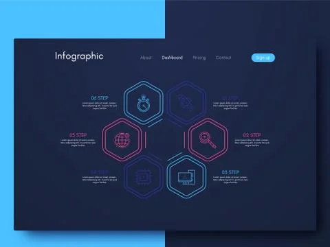 Modern infographic vector elements for business brochures. Use in website, co Illustrazione stock