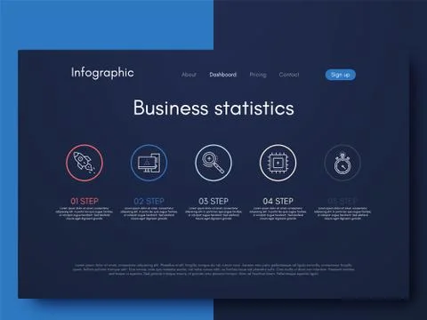 Modern infographic vector elements for business brochures. Use in website, co Stock Illustration