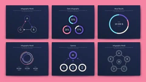 Modern infographic vector elements for business brochures. Use in website, co Illustrazione stock