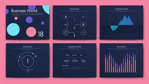 Modern infographic vector elements for business brochures. Use in website, co Illustrazione stock