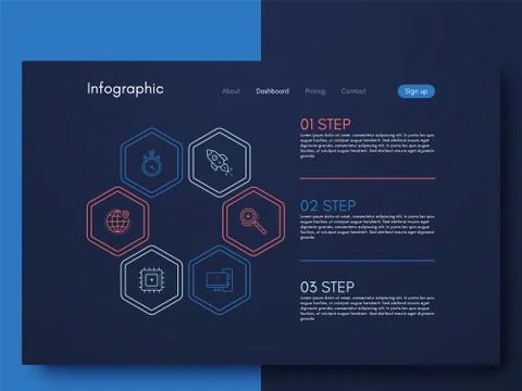 Modern infographic vector elements for business brochures. Use in website, co Stock Illustration