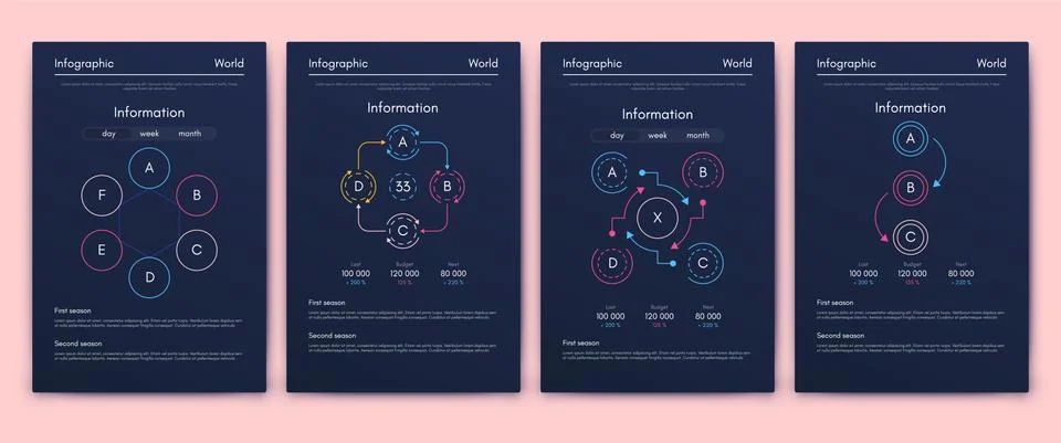 Modern infographic vector elements for business brochures. Use in website, co Stock Illustration