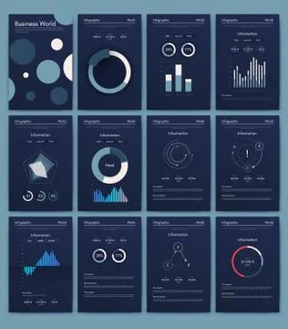 Modern infographic vector elements for business brochures. Use in website, co 스톡 일러스트