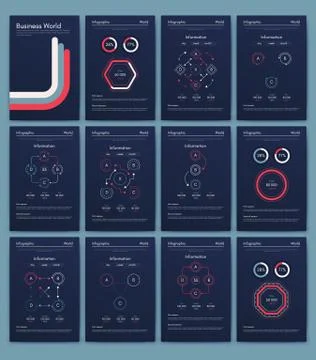 Modern infographic vector elements for business brochures. Use in website, co Stock Illustration