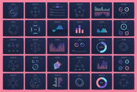 Modern infographic vector elements for business brochures. Use in website, co Illustrazione stock