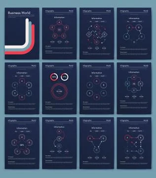Modern infographic vector elements for business brochures. Use in website, co イラスト素材