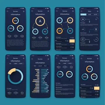 Modern infographic vector elements for business brochures. Use in website, co Stock Illustration