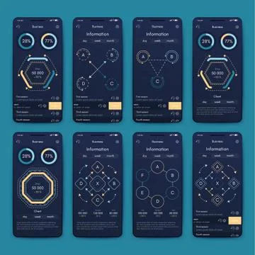 Modern infographic vector elements for business brochures. Use in website Illustrazione stock