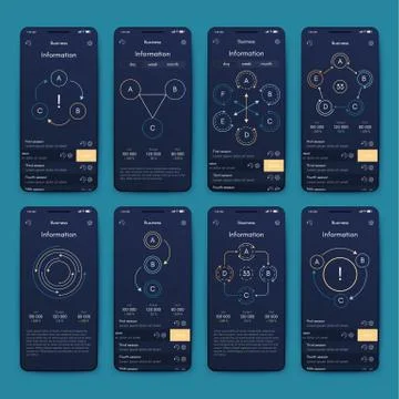 Modern infographic vector elements for business brochures. Use in website Illustrazione stock