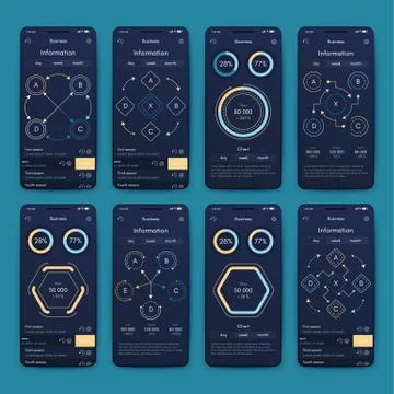 Modern infographic vector elements for business brochures. Use in website Stock Illustration