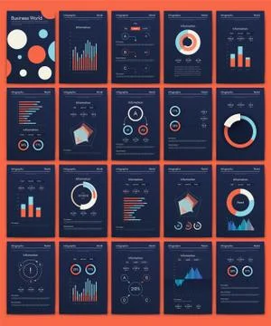 Modern infographic vector elements for business brochures. Use in website 스톡 일러스트