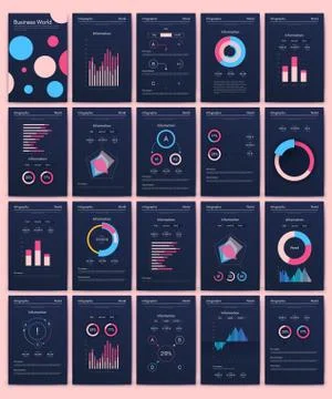 Modern infographic vector elements for business brochures. Use in website Stock Illustration