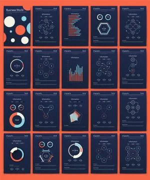 Modern infographic vector elements for business brochures. Use in website 스톡 일러스트