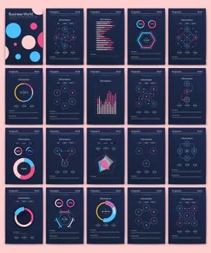 Modern infographic vector elements for business brochures. Use in website Illustrazione stock