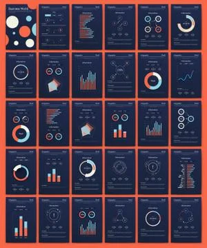 Modern infographic vector elements for business brochures. Use in website Stock Illustration